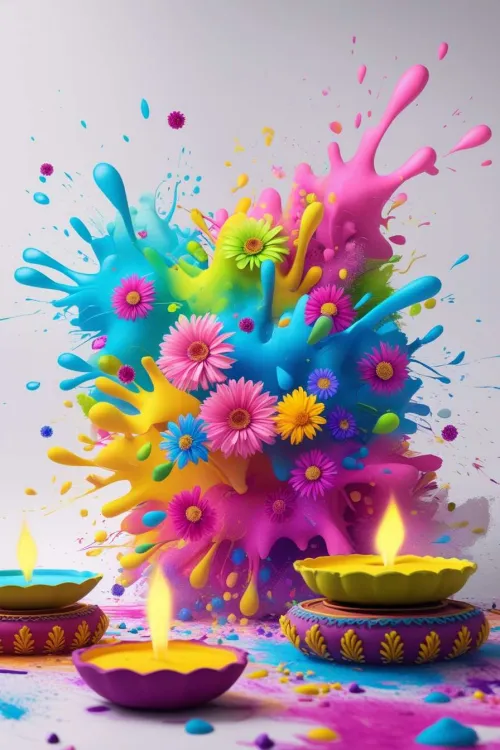  holi festival greeting card background template