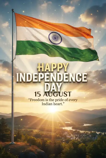 15 August Independence Day Wishes 2026 - Free Indian Independence Day Wishes 2026 Download