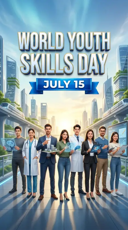 15 July Skills Day Banner - Free World Youth Skills Day 2026 Download