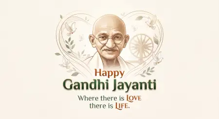 2 october gandhi jayanti wishes with quotes 2026 - Gandhi Jayanti Wishes 2026 Vector