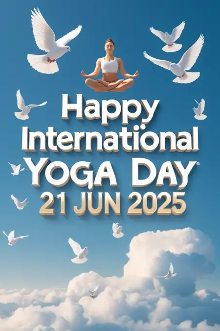 21 June Yoga Day Wishes Image In Transparent Background - Free Yoga Day Wishes Image Download