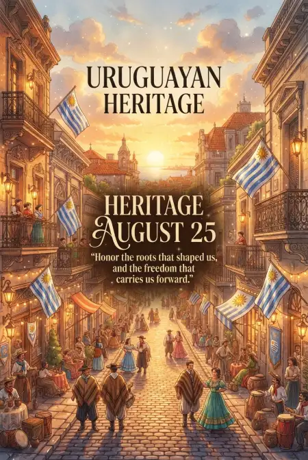 25 August Uruguay Holiday - Free Uruguay Independence Day 2026 Download