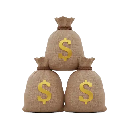 Free 3d Money Bag Png Render PNG Image Download