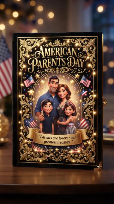 3d Parents Day Typography - Free American Parents Day 2026 Download