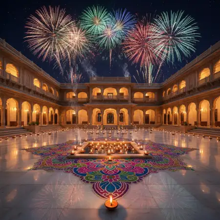 Free 3d Rendered Diwali Background Realistic View Background Download