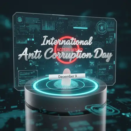 9 December Anti Corruption Awareness Slogan Image - Free International Anti Corruption Day Download