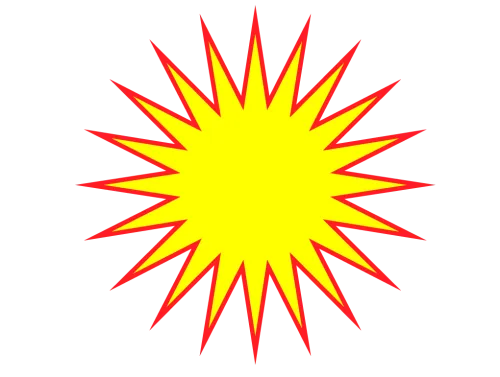 red and yellow starburst png