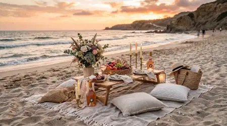 Aesthetic Beach Picnic Wallpaper Summer Theme - Free Summer Aesthetic Wallpaper Download