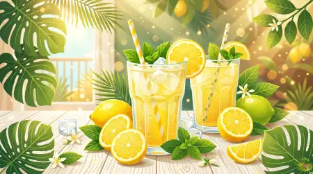 Aesthetic Lemon Summer Wallpaper Background - Free Summer Aesthetic Wallpaper Download