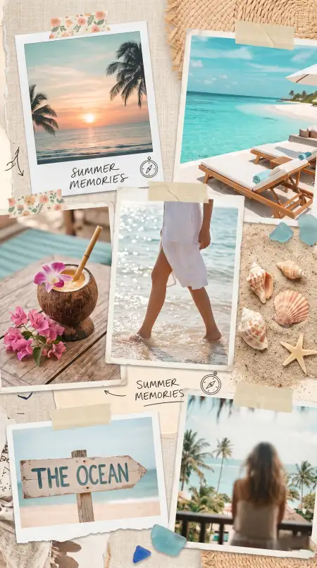 Aesthetic Summer Collage Wallpaper For Iphone - Free Summer Aesthetic Wallpaper Download