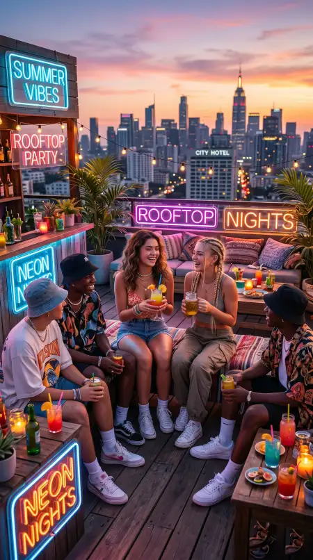 Aesthetic Summer Wallpaper With Neon Colors - Free Summer Aesthetic Wallpaper Download