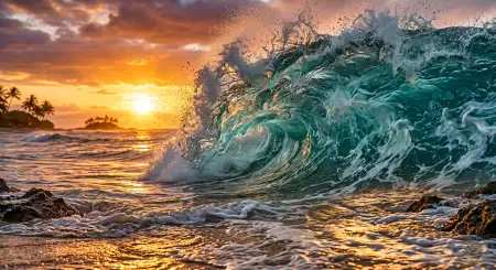 Aesthetic Summer Wallpaper With Ocean Waves - Free Summer Aesthetic Wallpaper Download