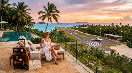 Aesthetic Summer Wallpaper With Palm Beach - Free Summer Aesthetic Wallpaper Download