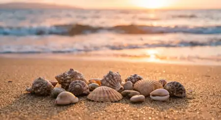 Aesthetic Summer Wallpaper With Sea Shells And Sand - Free Summer Aesthetic Wallpaper Download