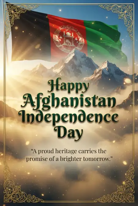 Afghanistan Independence Day 2026 Printable Poster - Free Afghan Independence Day 2026 Download