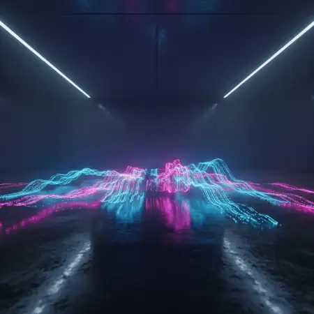 Ai Business Background With Glowing Lines - Free Ai Business Background Download