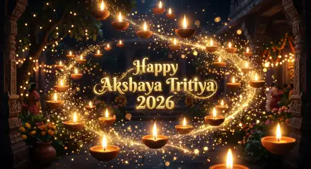 Akshaya Tritiya 2026 Wishes Greeting Banner - Free Akshaya Tritiya 2026 Wishes Download