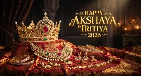 Akshaya Tritiya 2026 Wishes Royal Theme - Free Akshaya Tritiya 2026 Wishes Download