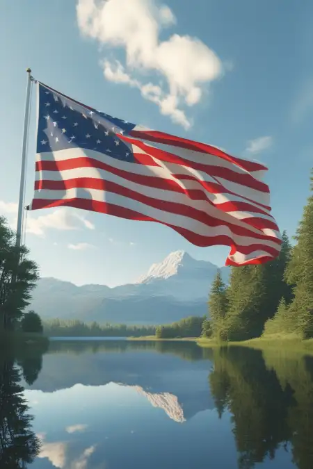 American Flag Background With Military Theme - Free Background Download