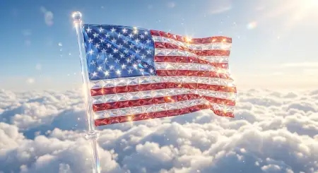 American Flag Banner Background 4k Wallpaper For Facebook Instagram And Pinterest Posts - Free Usa Flag Download