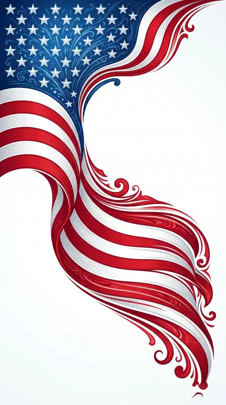 American Flag Vector Background For Poster And Flyer Design - Free Usa Flag Download