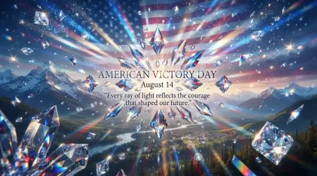 Free American Victory Day Commemorative Artwork Image Download