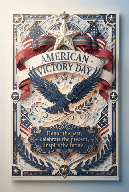Free American Victory Day Honor Poster Image Download