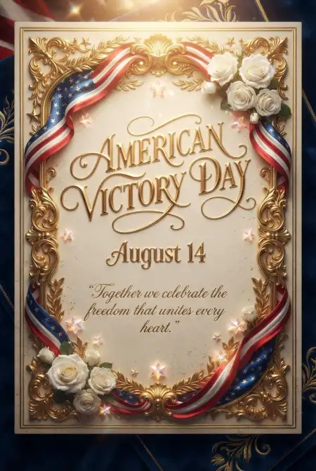 Free American Victory Day Invitation Image Download