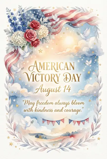 Free American Victory Day Printable Sign Image Download