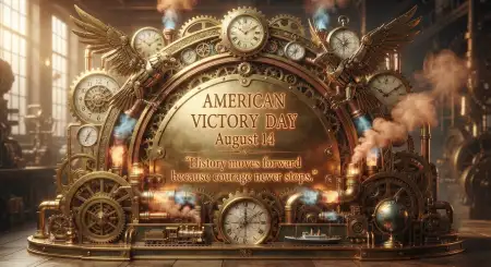 Free American Victory Day Timeline Image Download