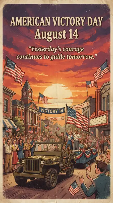 Free American Victory Day Vintage Poster Image Download