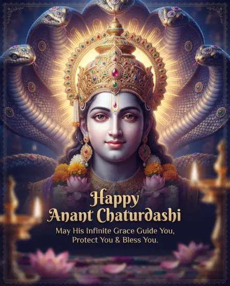 anant chaturdashi 2026 instagram post with lord vishnu - Merry Christmas And Happy New Year 2026 Design