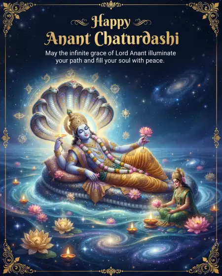 anant chaturdashi lord vishnu images with wishes 2026 - Devotional Anant Chaturdashi Wishes 2026