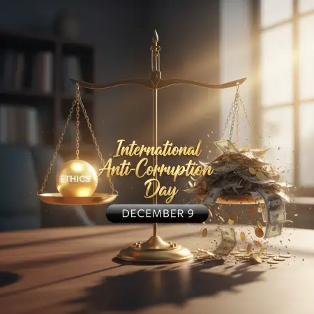 Anti Corruption Awareness Green Theme Design - Free International Anti Corruption Day Download