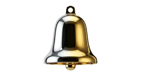 Free Antique Christmas Bell Png Transparent Background PNG Image Download