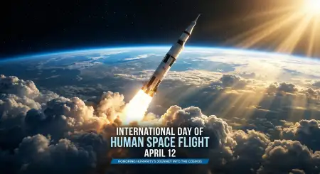 April 12 Space Flight Day Facts - Free International Day Of Human Space Flight 2026 Download