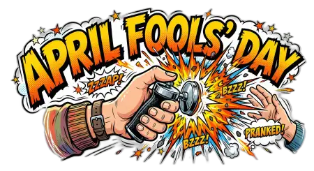 april fools day png prank sticker design