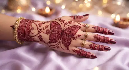 arabic back hand karwa chauth mehndi design - Stylish Karwa Chauth Back Hand Mehndi Design