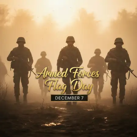 Free Armed Forces Flag Day Greeting Card Design Background Download