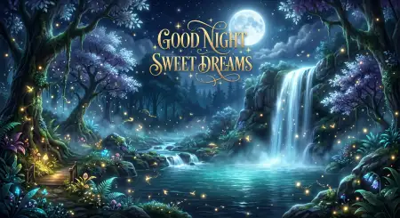 Free Artistic Good Night Sweet Dreams Wallpaper Image Download