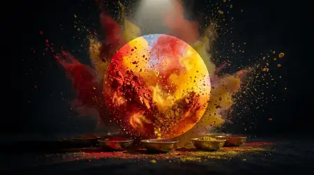 Artistic Holi Poster Background Design - Free Holi Poster Background Download