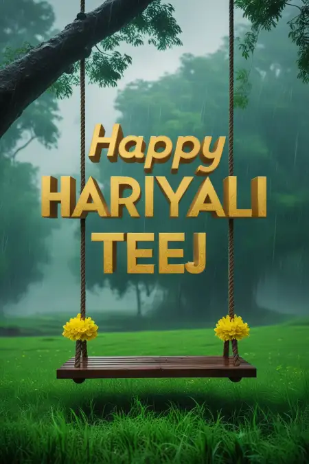 Artistic Lord Shiva With Teej Message - Free Happy Hariyali Teej Download