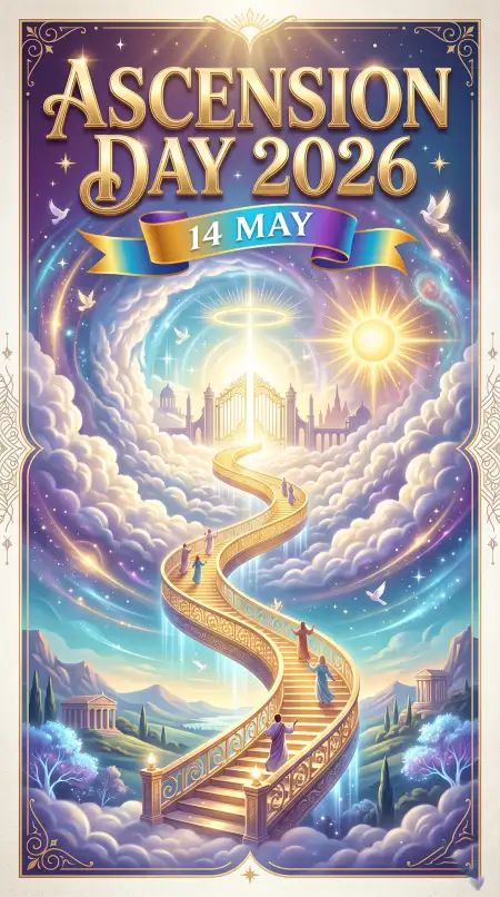 Ascension Day 2026 Festival Greeting Card - Free Ascension Day 2026 Wishes Download