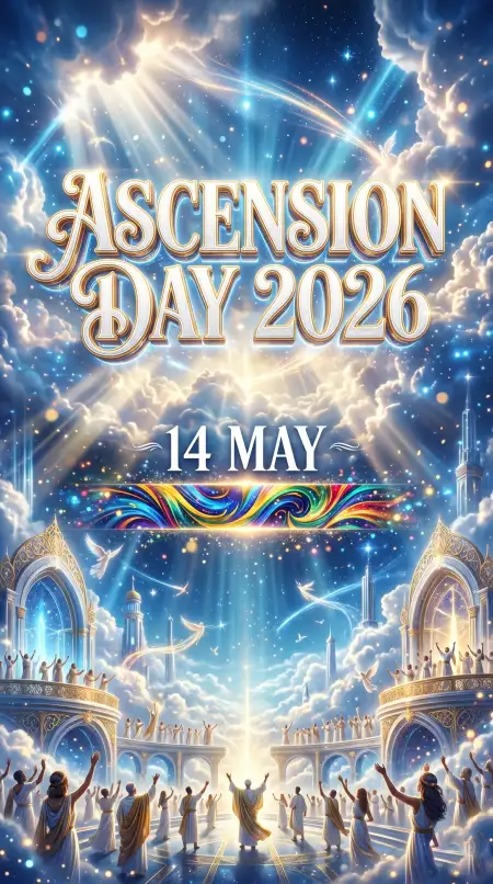 Ascension Day 2026 Holy Festival Poster - Free Ascension Day 2026 Wishes Download