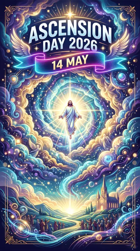 Ascension Day 2026 Holy Sky Artwork - Free Ascension Day 2026 Wishes Download