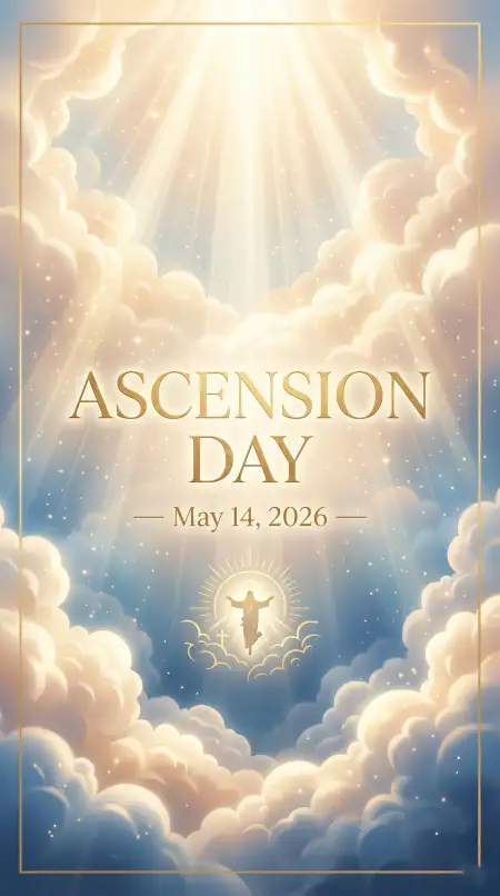 Ascension Day 2026 Invitation Card - Free Ascension Day 2026 Wishes Download