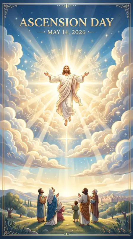 Ascension Day 2026 Jesus Ascension Art - Free Ascension Day 2026 Wishes Download