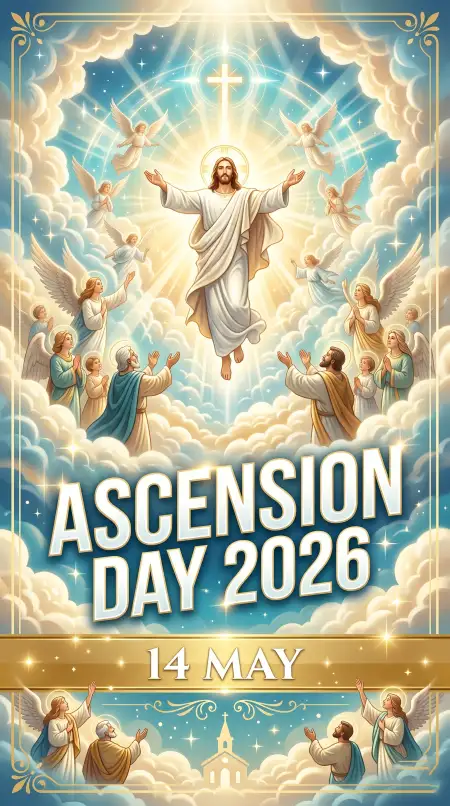 Ascension Day 2026 Religious Poster - Free Ascension Day 2026 Wishes Download