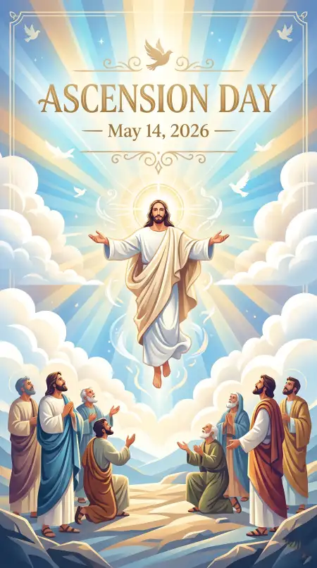 Ascension Day 2026 Spiritual Social Media Content - Free Ascension Day 2026 Wishes Download