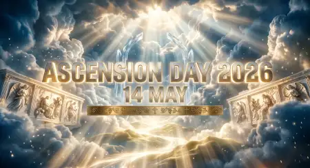 Ascension Day 2026 Typography Design - Free Ascension Day 2026 Wishes Download